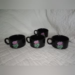 Tequila Rose Soup Mugs Coffee Cups Set Of 4